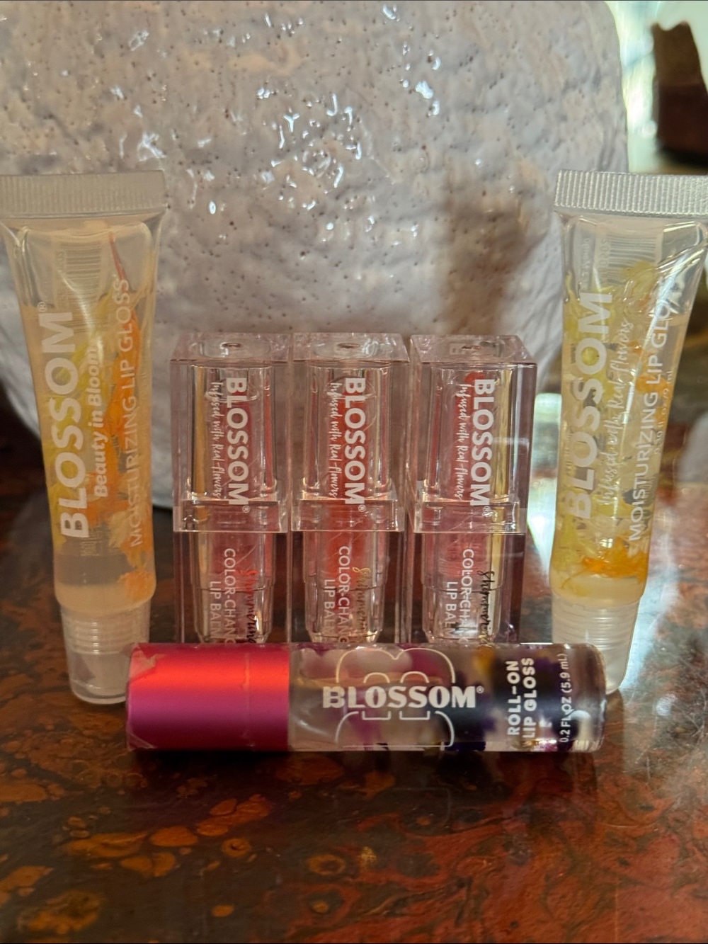 Blossom 7 Pc Hydrating Lip Gloss & Balm Set